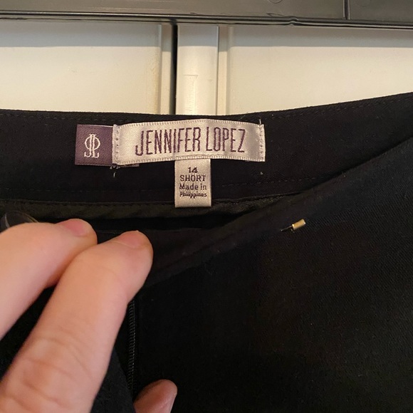 JLO work pants, highrise, gold clasp closure. Excellent condition. Size 14 Short - Picture 3 of 8